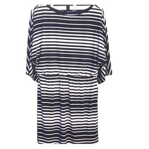 Jessica Howard black/white stripe dress sz 14P NWT